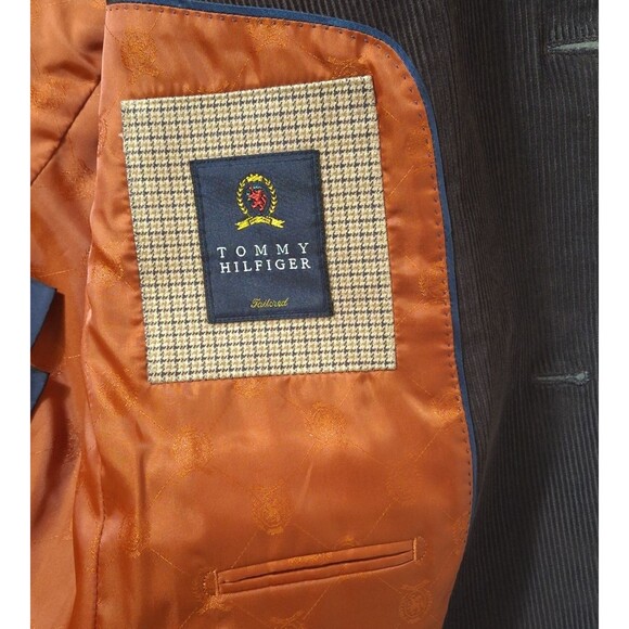 Tommy Hilfiger Corduroy Sport Coat Blazer Men’s 42R Espresso Brown Jacket - Picture 7 of 16